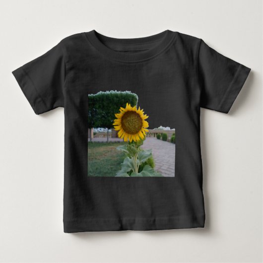 サンフラワーアートプリント ベビーTシャツ (正面)