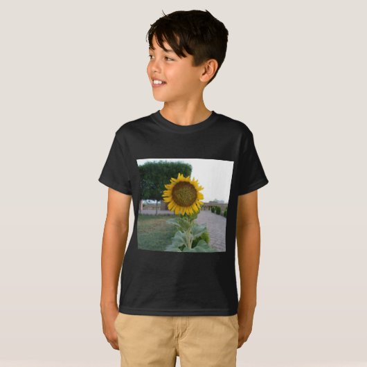 サンフラワーアートプリント Tシャツ (正面フル)