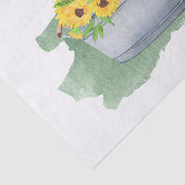 サンフラワーイエローウォシュベイスンブーケ 薄葉紙 (詳細)