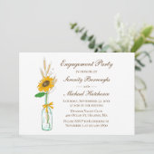 サンフラワーイエローガーデンフローラ婚約パーティ 招待状 (スタンド正面)
