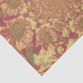 サンフラワーイエローデカップウォーターカラーフローラアート 薄葉紙 (詳細)