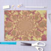 サンフラワーイエローデカップウォーターカラーフローラアート 薄葉紙 (クラフト)