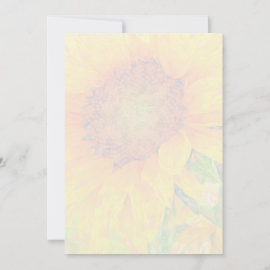 サンフラワーイエローパインタリー結婚フローラ 招待状 (裏面)