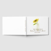 サンフラワーインアメイソンジャールブライダルシャワーゲストブック ゲストブック (全面)