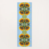 サンフラワーインサンシャイン抽象芸術フラワーアート ヨガマット (裏面)