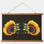 サンフラワーインサンシャイン抽象芸術フラワーアート 吊り下げ型タペストリー (正面)