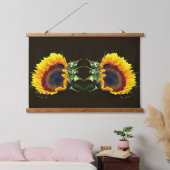 サンフラワーインサンシャイン抽象芸術フラワーアート 吊り下げ型タペストリー (寝室)