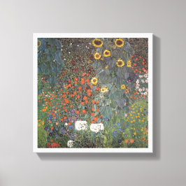 サンフラワーインザガーデングスタフクリムトアールヌーボー キャンバスプリント