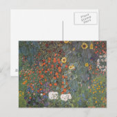 サンフラワーインザガーデングスタフクリムトアールヌーボー ポストカード (正面/裏面)