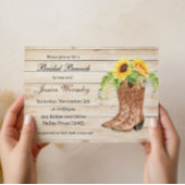 サンフラワーウェスタンブライダルシャワー招待 招待状