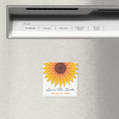 サンフラワーウェディング日付発表を保存 マグネット (インサイチュ (食洗機))