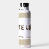 サンフラワーウエスタンラブボホサマー絵を描金ゴールド ウォーターボトル (右面)