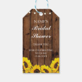 サンフラワーウッドブライダルシャワーに感謝 ギフトタグ (正面)