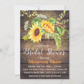 サンフラワーウッドブライダルシャワー招待 招待状 (正面)