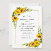 サンフラワーエイジ誕生日人気がある招待状 招待状 (正面)