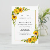 サンフラワーエイジ誕生日人気がある招待状 招待状 (スタンド正面)
