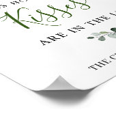 サンフラワーエレガントユーカリプタスブライダルシャワー ポスター (角)