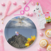 サンフラワーエンジェルホワイトドーブ紙プレート ペーパープレート (パーティー)