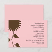 サンフラワーオンピンクリハーサルディナー招待状 招待状 (正面/裏面)