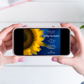 サンフラワーオンブルーエクセシレーションパーティー招待状 招待状