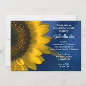 サンフラワーオンブルーブライダルシャワー 招待状 (正面)