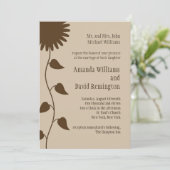 サンフラワーオンベージュ結婚式招待状 招待状 (スタンド正面)