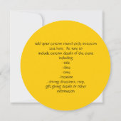 サンフラワーオンヴィンテージバーンウッドカントリー 招待状 (裏面)