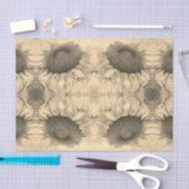 サンフラワーオールドヴィンテージセピアシックフローラカントリー 薄葉紙 (クラフト)