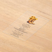 サンフラワーカウボーイブーツバーンウッドウェスタン結婚ズ アクリル招待状 (レイダウン)