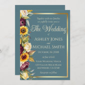 サンフラワーカントリーエレガンス結婚ズ 招待状 (正面/裏面)