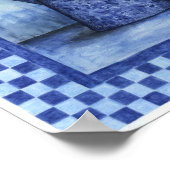 サンフラワーカントリーフォークアートポスタープリント ポスター (角)