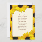 サンフラワーカントリーブライダルシャワー招待 招待状 (裏面)