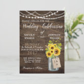 サンフラワーカントリーメイスンジャー結婚式招待状 招待状 (スタンド正面)