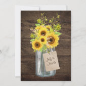 サンフラワーカントリーメイスンジャー結婚式招待状 招待状 (裏面)