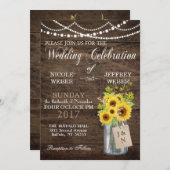 サンフラワーカントリーメイスンジャー結婚式招待状 招待状 (正面/裏面)