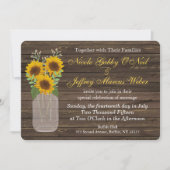 サンフラワーカントリーメイスンジャー結婚式招待状 招待状 (正面)