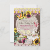 サンフラワーガーデンティーパーティの招待状 招待状 (正面)