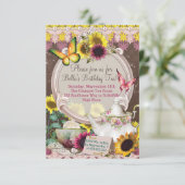 サンフラワーガーデンティーパーティの招待状 招待状 (スタンド正面)
