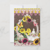 サンフラワーガーデンティーパーティの招待状 招待状 (裏面)