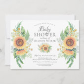 サンフラワーガーデンフローラブライダルシャワー 招待状 (正面)