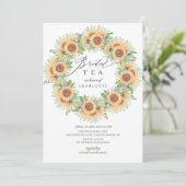 サンフラワーガーデンブライダルシャワーティー招待状 招待状 (スタンド正面)