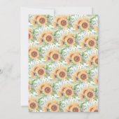 サンフラワーガーデンブライダルシャワーティー招待状 招待状 (裏面)