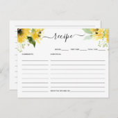 サンフラワーガーデンブライダルシャワーレシピ ポストカード (正面/裏面)