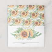 サンフラワーガーデンブライダルシャワー座席表 プレイスカード (外部開封)