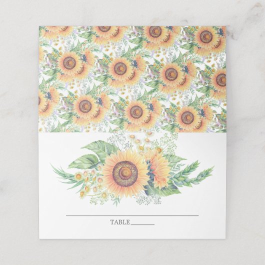 サンフラワーガーデンブライダルシャワー座席表 プレイスカード (外部開封)