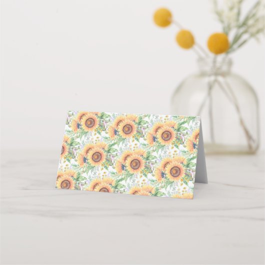 サンフラワーガーデンブライダルシャワー座席表 プレイスカード (裏面)