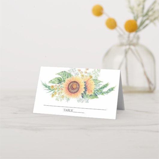 サンフラワーガーデンブライダルシャワー座席表 プレイスカード (正面)