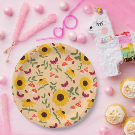 サンフラワーガーデン紙プレート ペーパープレート