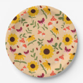 サンフラワーガーデン紙プレート ペーパープレート (正面)