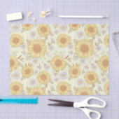 サンフラワーガーデン素朴カントリーティッシュペーパー 薄葉紙 (クラフト)